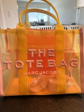 Marc Jacobs Yellow & Pink Transparent 'The Tote Bag'